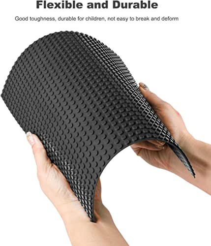 Image of LVHERO Classic Baseplates Building Plates for Building Bricks 100% Compatible with All Major Brands-Baseplate, 10 inch x 10 inch, Pack of 16 (Black)