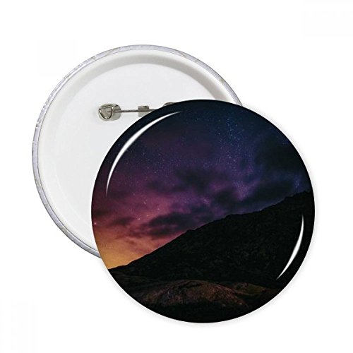 Round ciel jaune Etoiles de nuit Pins Badge Bouton multicolore pour accessoire mode L
