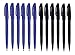 Pentel Sign Felt Tip Pens, Fiber-Tipped, Pack of 12 Felt Tip Markers (6 Black & 6 Blue),0.8 mm Medium Point
