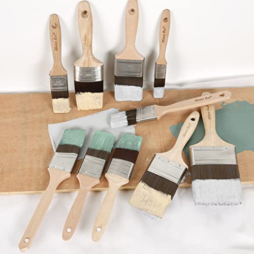 Paint Brush Set, Mister Rui Angled Paint Brushes For Trim And Furniture Paint Brush, Slanted Paint Brushes For Walls (Angle 1-1/2" And 2") #TOP5