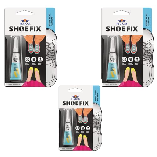 Image of Fevicol Shoefix 2g, Pack of 3 | Expert Shoe Repair Glue | Swift Repairs, Waterproof, Easy to use & Unmatched Durability | Works on all Shoes - Formal, Sports, Crocs, Sneakers, School