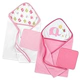 Just Born Love to Bathe Elephant Bath Set, Pink