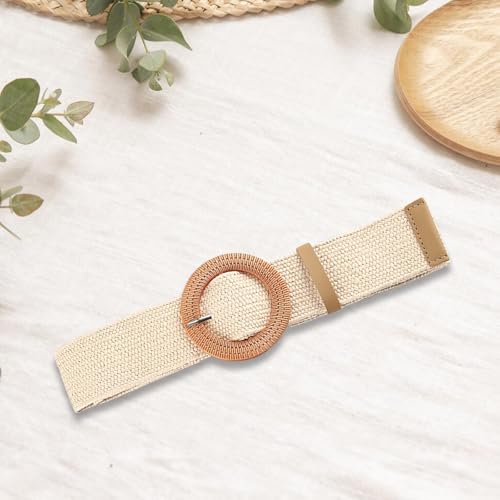 Aesthetic Buckle Belt For Women Crochet Wide Belt Simple Waistband For Dresses Eye Catching Waist Accessories Retro3