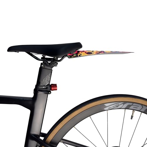 Image of Bike Fender, Tool-Free Rear Fender for Road & Mountain Bikes, Flexible Mud Guard for Back Seat, Stylish Splash Guard for Cycling Enthusiasts (Color 9)