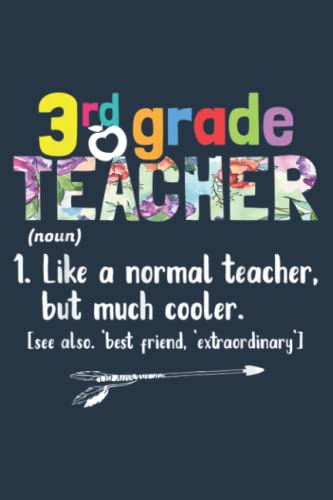 3rd Grade Teacher Back to School 3rd Grade Teacher: Special designed covers, with lines inside