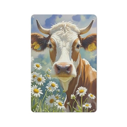 Peintures à suspendre en métal vache pour ambiance bistrot et bar