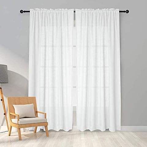 Melodieux 2 Panel Semi Sheer Curtains Cover