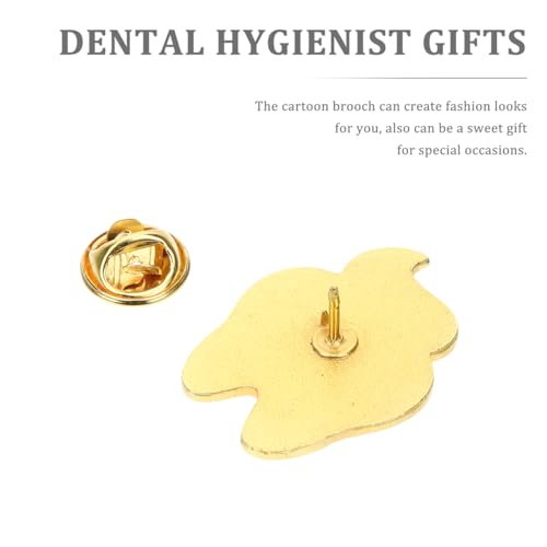 Image of Abaodam Tooth Pin Enamel Brooch Set 12 Pieces Cute Dental Badge Pins for Backpacks Clothes Jackets Cartoon Toothbrush Design Accessories for Students Dental Professionals