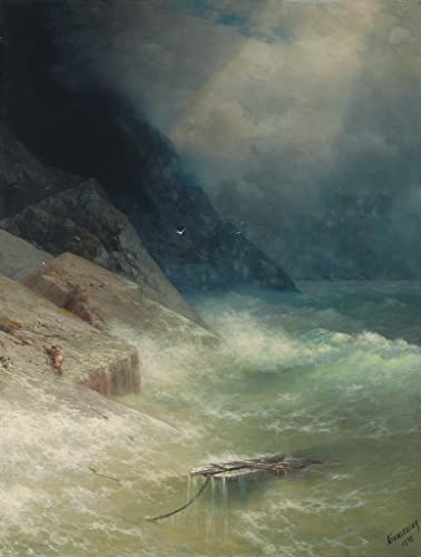Pintura murales decor lienzo de Aivazovski cuadro vintage para decoración del hogar 60x90cm
