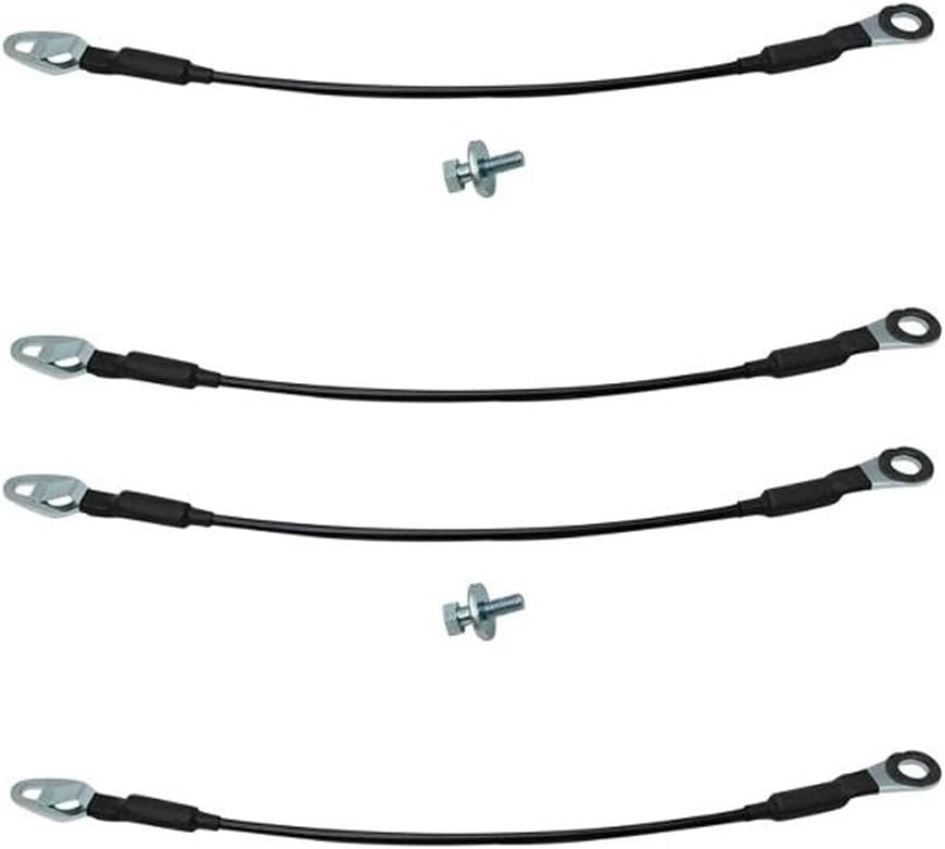 4 Pieces - Tailgate Cables Set for Chevy for Silverado 1500/2500HD/3500HD 2007-2016,for GMC for Sierra 1500/2500HD/3500HD 2007-2016,for Hummer for H3T 2009-2010