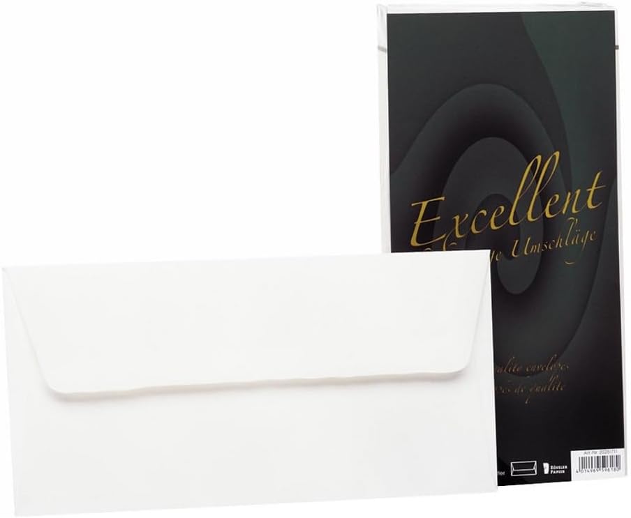 Rössler 20261711 DL Lined Envelope - White