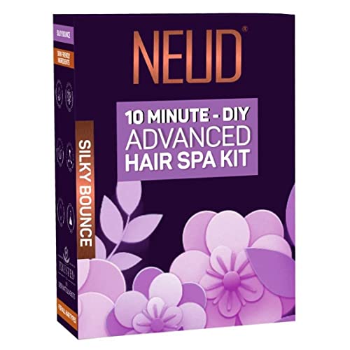 Image of NEUD 4 Step Hair Spa Kit with Aloe Vera 40g, Deep Nourishing Hair Scalp Scrub, Shampoo, Conditioner & Hair Serum, Salon-Like Bulky, Silky and Shiny Bounce at Home