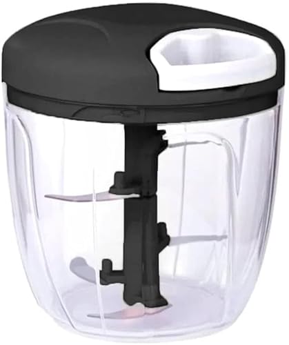 Processador De Alimentos Manual Grande 5 Lâminas Inox 900ml Triturador Multiprocessador