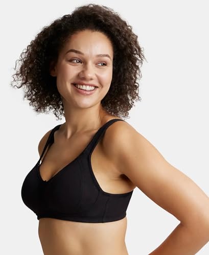 Image of Jockey ES24 Plus Size Bra | Wirefree | Non Padded | Full Coverage with Plush Lining Cup| Super Combed Cotton Elastane Fabric