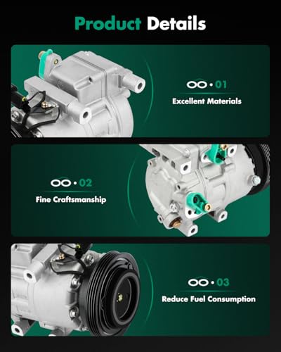 Image of SCITOO AC Compressor fit for Dodge for Attitude 1.6L 2006-2012 | Fast Cooling, Ultra Low Noise (≤72 dB)Air Conditioner Compressor with Clutch, Easy Installation, 10361991 140611 140611C