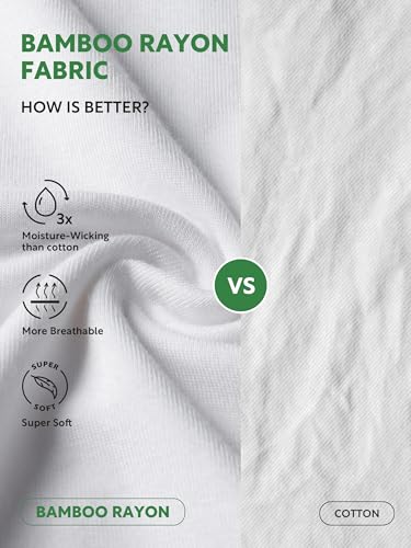 Image of DAVID ARCHY Men's Moisture-Wicking Undershirt Crew Neck T-Shirts 3 /5 Pack | Bamboo Rayon, Breathable, Cooling, Soft, Lightweight, Stay-Tucked, Classic, For layering, Work, Casual