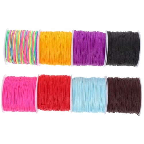 Fils tressés pour bracelets DIY LIFKOME 8 rouleaux de fil nylon