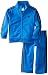 adidas Baby Boys' Iconic Tricot Jacket and Pant Set, Blue/Black, 12 Months