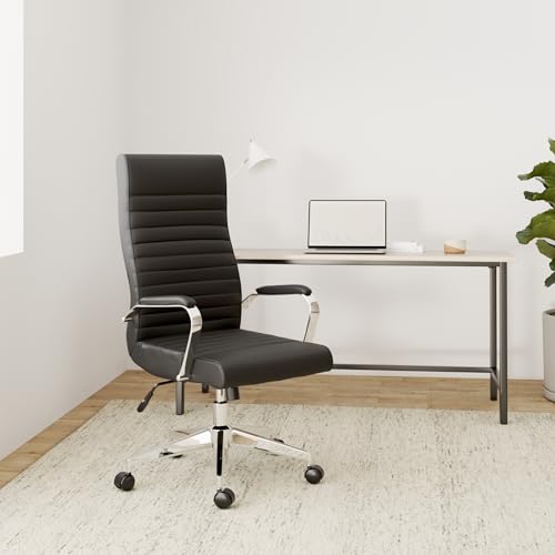 helvetica leather swivel office chair