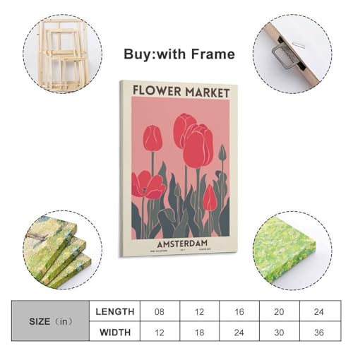 Poster fleurs de tulipe art mural moderne décoration esthétique