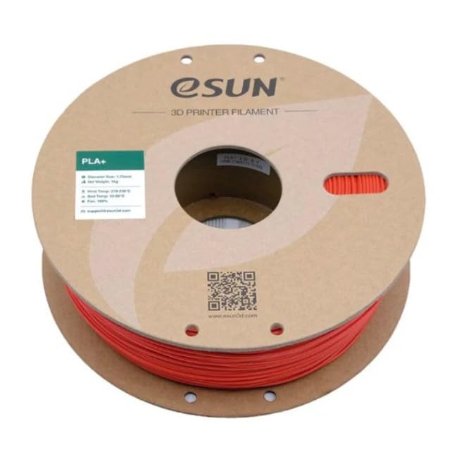 Image of eSUN High Speed PLA+ Filament 1.75mm, 3D Printer Filament Speedy PLA Plus for Fast Printing, Dimensional Accuracy + /- 0.03mm, 1KG (2.2 LBS) Red