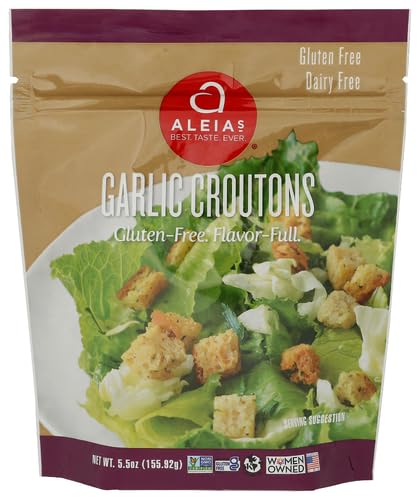 Aleias Garlic Croutons 5.5 oz (Pack of 6)