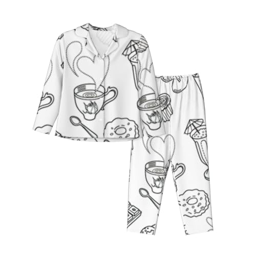 Pyjama imprimé thé noir pour des soirées cocooning confortables