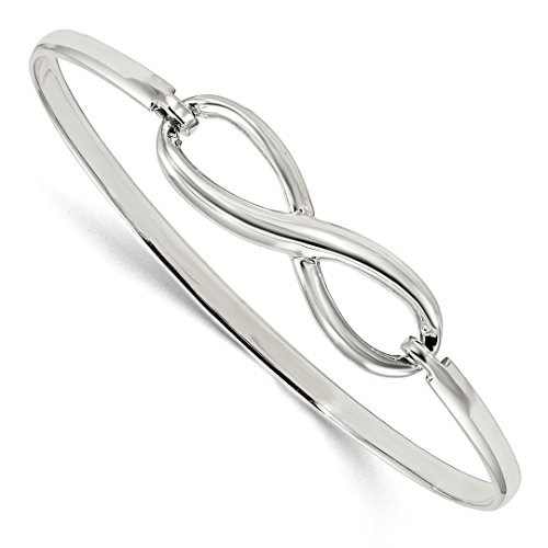 Ice Carats 925 Sterling Silver Infinity Bangle Bracelet Hook Clasp Fine Jewelry For Women Gifts For Her #TOP6