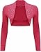 Produktbild WearAll - Neu Damen Langarm Achselzucken Bolero Top - Cerise - 38-40