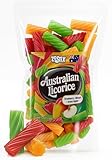 Australian Licorice Candy – 1 lb Soft Gourmet Licorice Mix – Green Apple, Mango & Strawberry Flavors – Chewy Fruit Licorice Bulk Candy for Parties & Snacks
