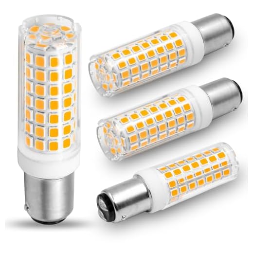 B15D LED Dimmbar 6W Ersatz für Osram Halolux Ceram 50W 60W B15D Halogenlampe, Kein Flackern, 230V, 630 Lumen, Warmweiß 3000K, 360°Abstrahlwinkel, 4er Pack