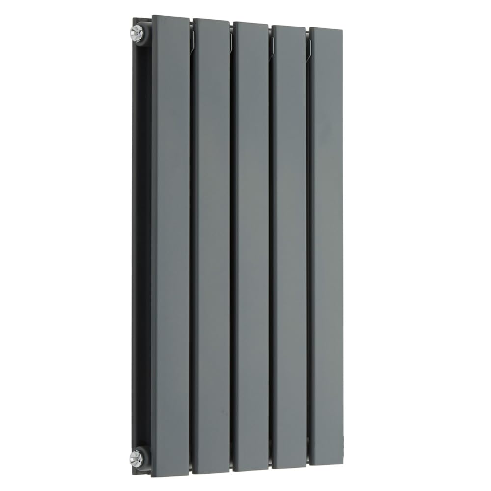 Sterling Arlie Anthracite Double Flat Panel Horizontal Radiator - 595mm x 350mm