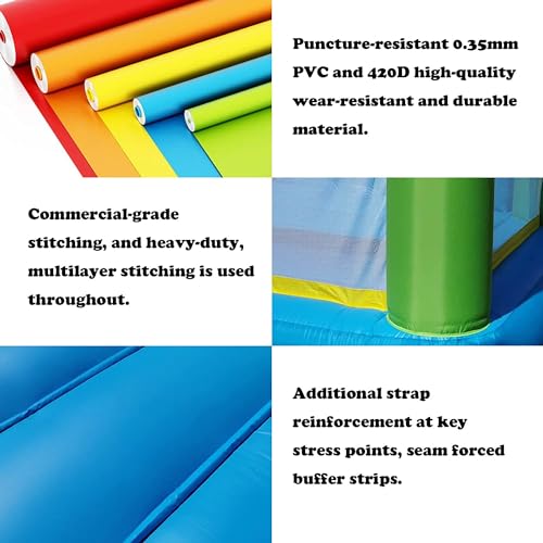 YARD Bounce House, Inflatable Bounce House with Slide for Kids 5-12, Bouncy House with Blower for Outdoor Backyard/Indoor, 12ft x 9ft x 8ft Bouncy Castle, Jump House for Adult Toddlers Kids Party - Image 3