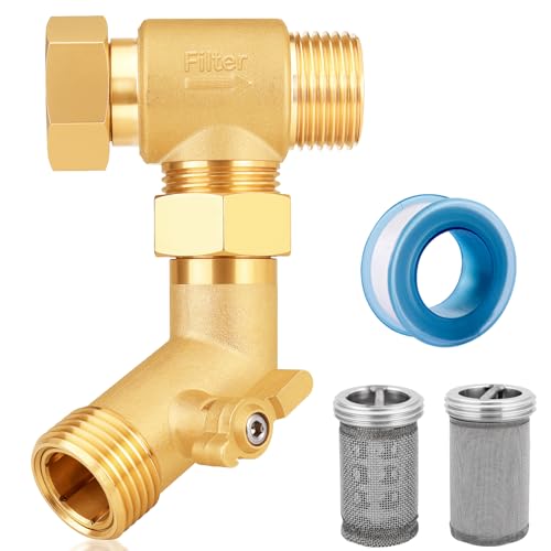 YELUN Garden Hose Filter Attachment with 100 Mesh and 40 Mesh Stainless Steel Screen,Brass Filter...