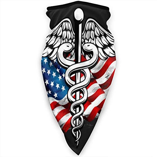 Preisvergleich Produktbild Etryrt Halstuch / Halstuch für Krankenschwestern, Angel Us Flagge, winddicht, elastisch, weich, nahtlos, Kopfband, Schal, Outdoor-Sport, Ski-Schlauchschal