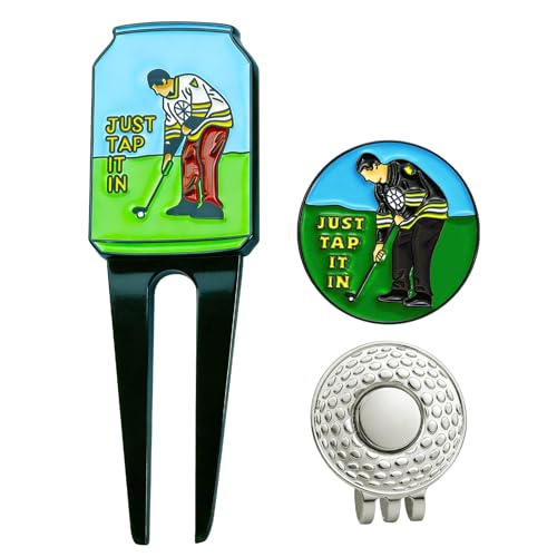Lumoia Ball Marker Set & Golf Divot Repair Tool Putting Green Turf Repair