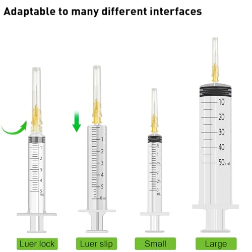 Image of 100Pack 25Ga 5 /8 inch Needle(16mm) Luer Lock for Refilling Ink | Individually Packaged
