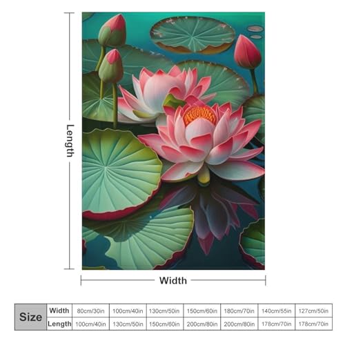 Jeté de canapé résistantes et anti-décoloration Lotus en flannel douce - 6