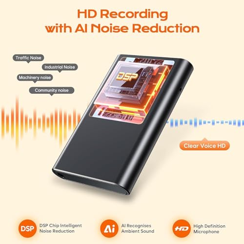 Image of DDLC Digital Mini Voice Recorders -Small Hidden Spy Super Long Storage Capacity 64GB | Date & Time Stamp | Easy to Use | Crystal Clear Sound Digital Recording Mp3 Player (V-Lite 64GB)