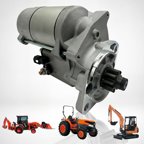 Starter Motor for Kubota Tractor Diesel Engine - 12V 9T