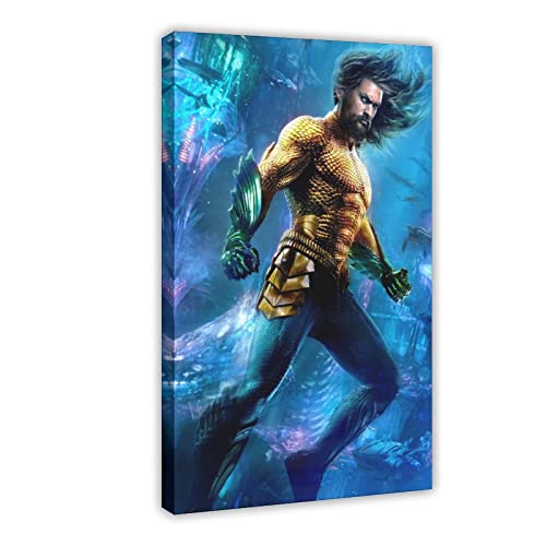 Aquaman Posters - Póster de Jason Momoa, 6 carteles de lona para decoración de dormitorio, paisaje...