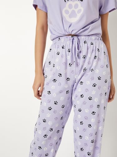 Image of Max Women's Printed Round Neck Half Sleeve Cotton Pyjama Set