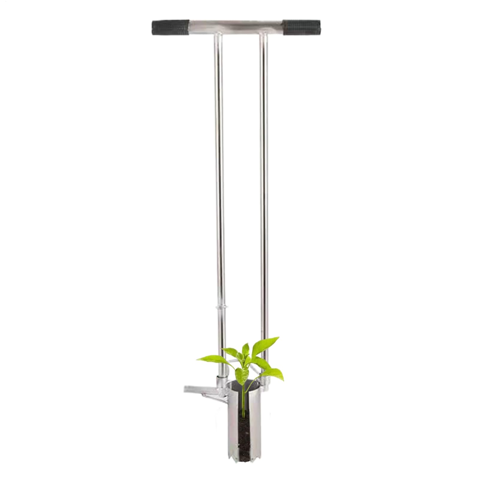 Herramienta de Maceta de bulbos, diseño de Mango Largo, trasplantador | manual de plantas, mango de agarre ergonómico, construcción de metal poderoso | para plantar huertos, desmalezar, césped, tap