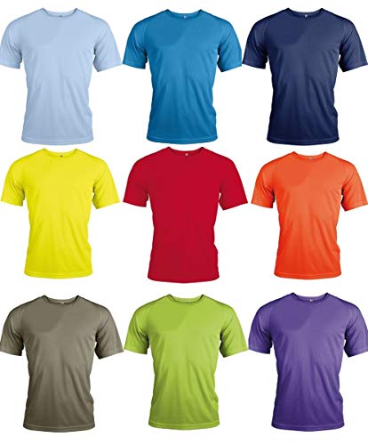T-shirts respirants col rond homme Proact maillot de sport lot de 9