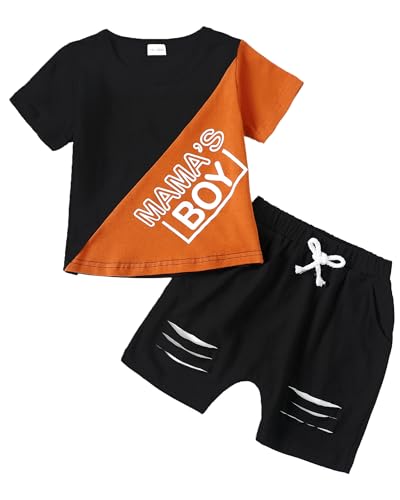 Kucnuzki 4T Boys Clothes Baby Little Boy Clothe Shorts Set Boys T Shirts Baby Boy Short Sleeve Shirt Cute Baby Boy Clothes 4t-5t Boys Clothes