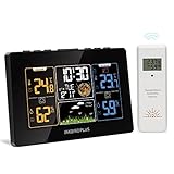 【Alarmas de Temperatura Exteriores】Puede configurar una alarma de temperatura exterior para que el host interior le avise cuando la temperatura exterior esté más allá del rango de temperatura preestablecido. Además, puede consultar los valores históricos máximos y mínimos de temperatura y humedad.