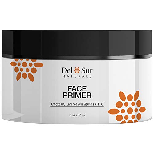 Del Sur Naturals Face Primer & Pore Minimizer - with Antioxidants, Vitamin A, E, C and Micro Minerals that Reduce Pore Size & Control Excess Shine - Non-oily Formula Evens Out Skin Texture - 2 oz