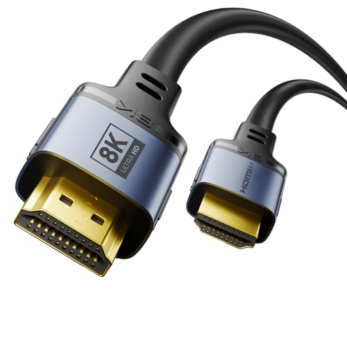 HDMI Cable Length - Does HDMI Cable Length Matter? DiamondTiger HDMI 2.1 Cable,48Gbps 8K@60Hz 4K Ultra High Speed Cords(7680x4320, 4K@120Hz) eARC HDR10...
