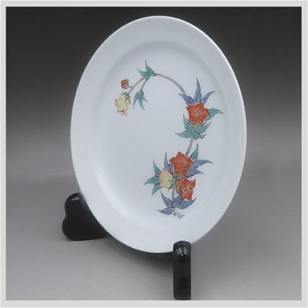 Amazon.co.jp: 十四代 酒井田柿右衛門 錦 草花文 額皿 飾皿 共箱