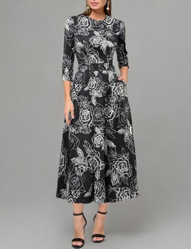 Image of Simple Flavor Women's Vintage Dress Sleeveless O-Neck Party Cocktail Dress